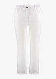Samoon Stretch Betty Cropped Ankle Jean in White