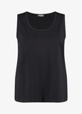 Samoon Modal Cotton stretch Jersey Tank Top in Black