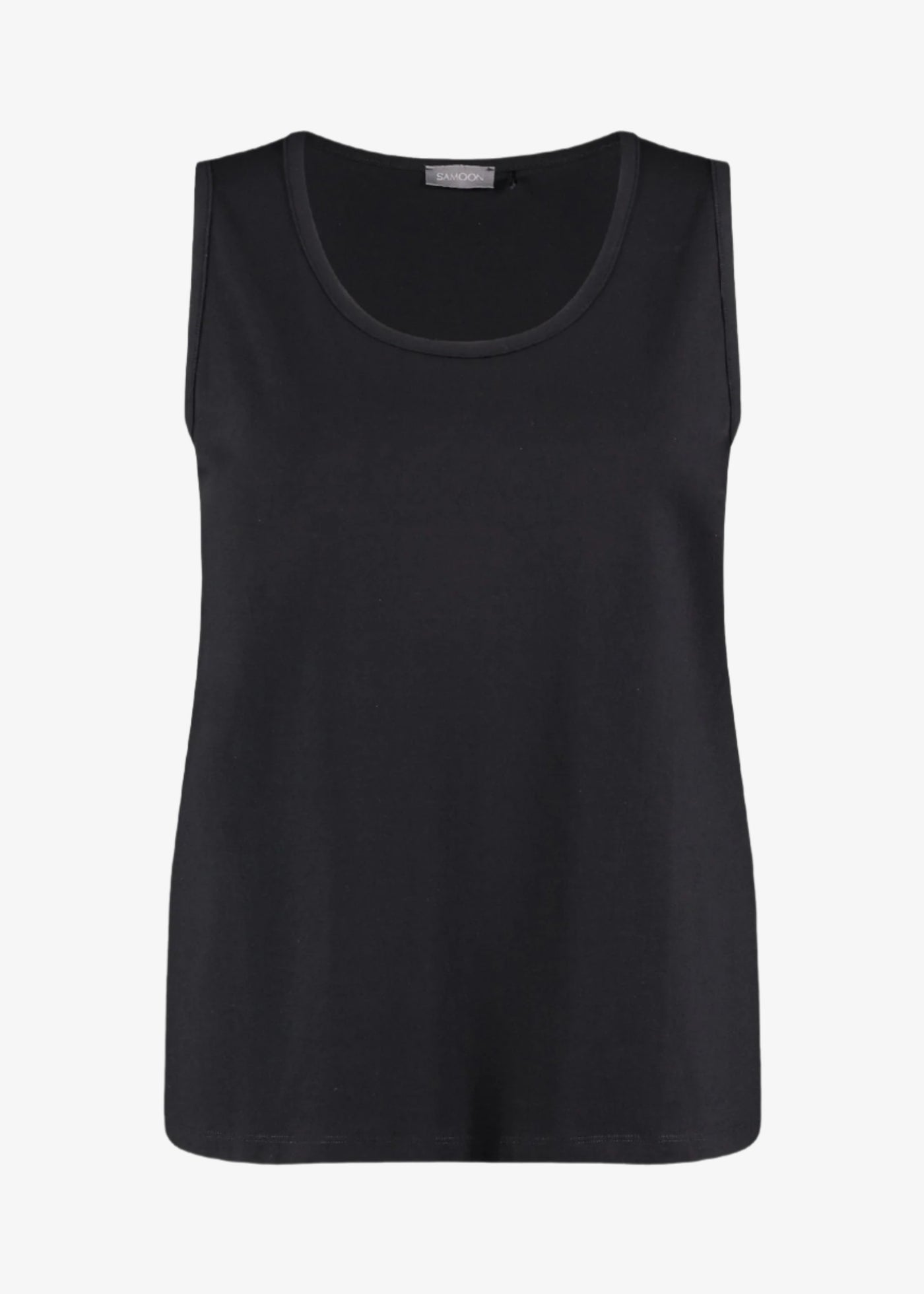 Samoon Modal Cotton stretch Jersey Tank Top in Black