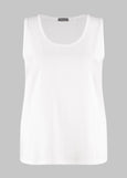 Samoon Modal Cotton stretch Jersey Tank Top in White