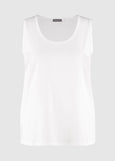 Samoon Modal Cotton stretch Jersey Tank Top in White