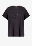 Samoon Beaded "Today is the Day" T-shirt in Black