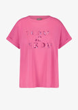 Samoon Beaded "Today is the Day" T-shirt in Pink