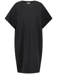front view of Samoon plus size Short sleeve Modal Cotton Jersey Column Dress