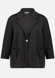 Samoon Stretch Modal blend Single button Blazer in Black