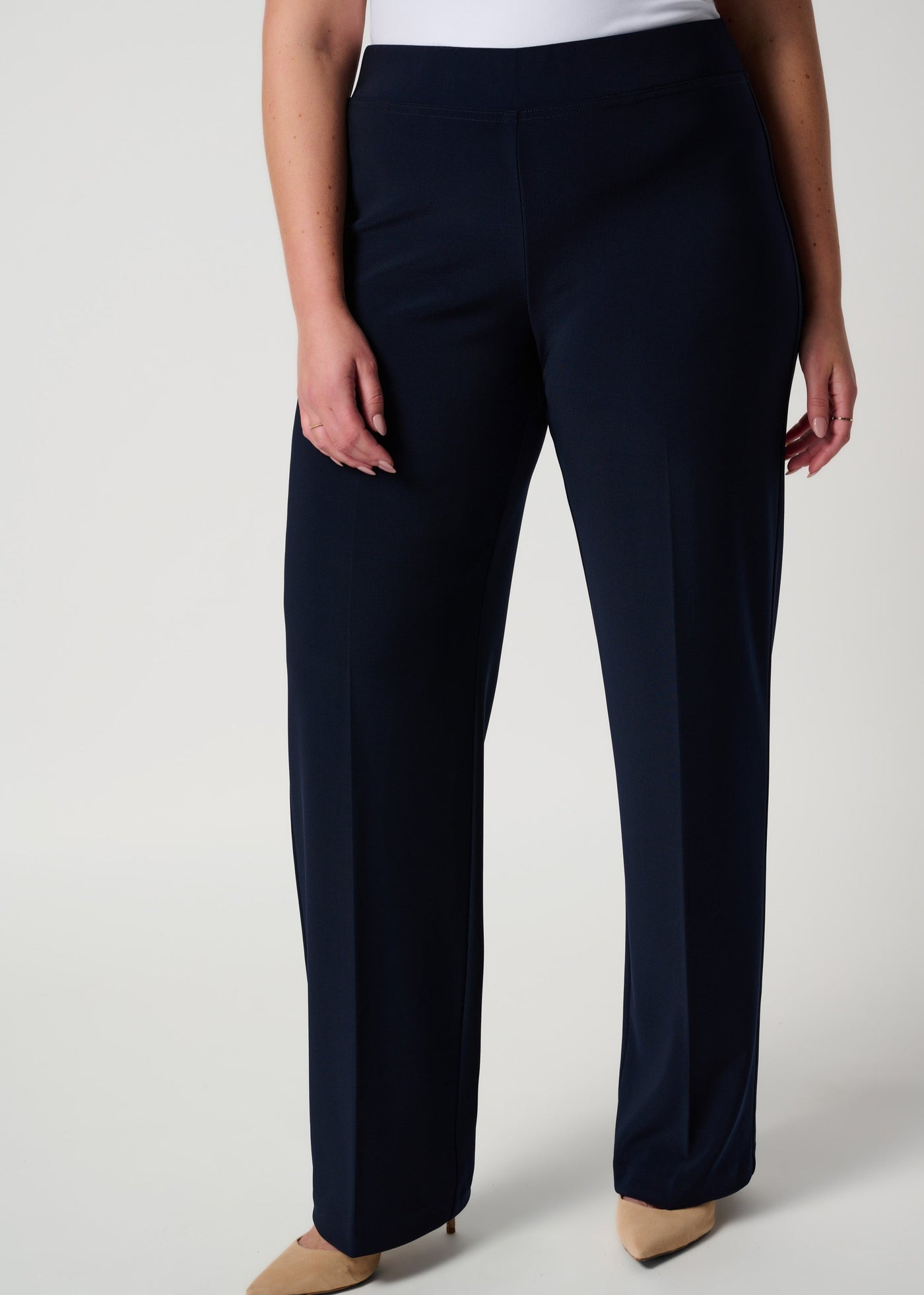 Joseph Ribkoff Jersey Wide Leg Pant in Midnight