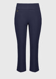 front view of Joseph Ribkoff Millennium Stretch Cropped Pull On Pant in Midnight