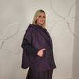 Toni T. Iridescent Taffeta Padded Vest with Hood in Violet