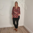 NYDJ Long Sleeve Pintuck Blouse in Lilydale Print