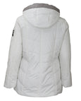 Junge Polyfill Seam Detail Jacket with Piped Zip Pockets in OffWht/Taupe