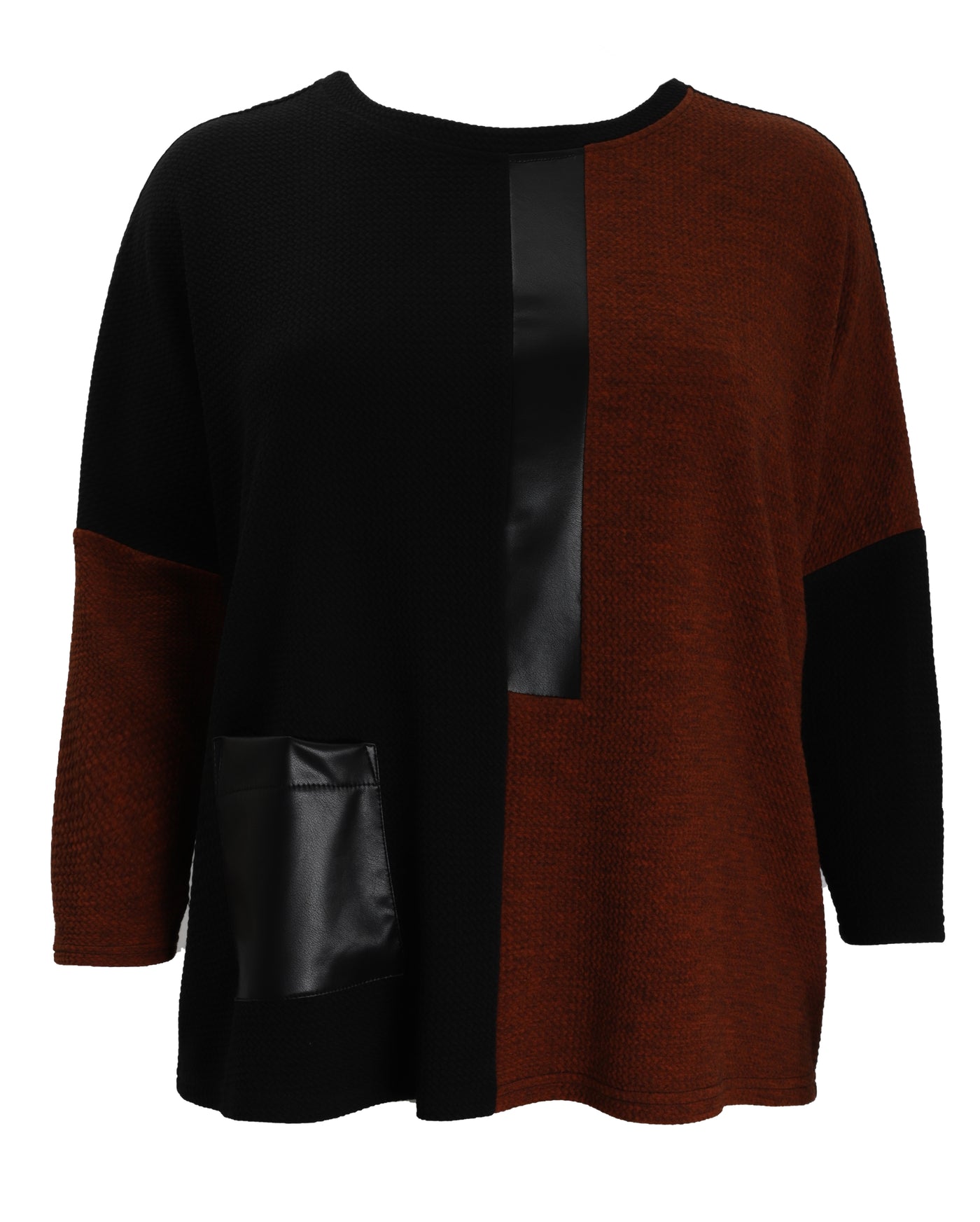 Joseph Ribkoff Stretch Knit Mix Media Top