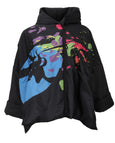 Igor Uruguay Zip Front Slash Print Jacket in Blk print