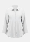 Joseph Ribkoff Stretch Long Sleeve Shirt with Pockets in White