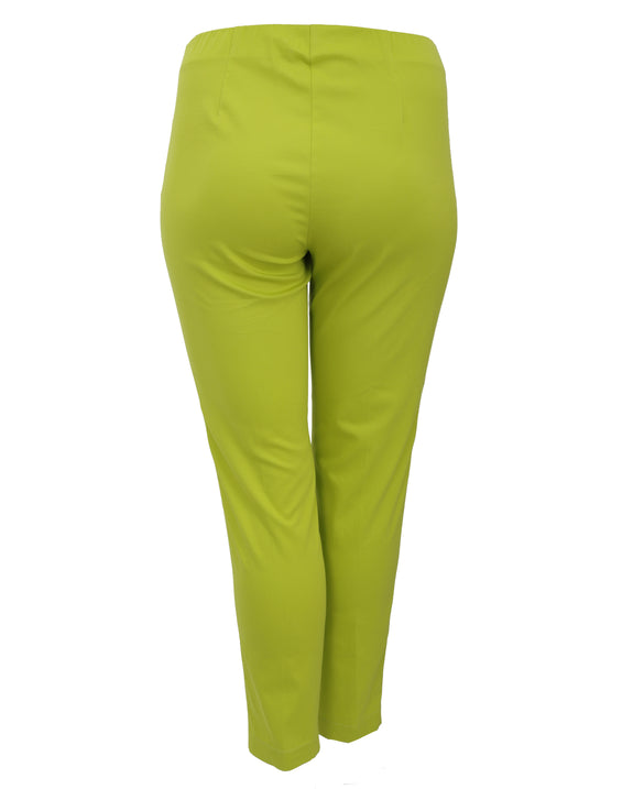 Verpass Pull-On Stretch Slim Leg Pant with Pockets in Lime