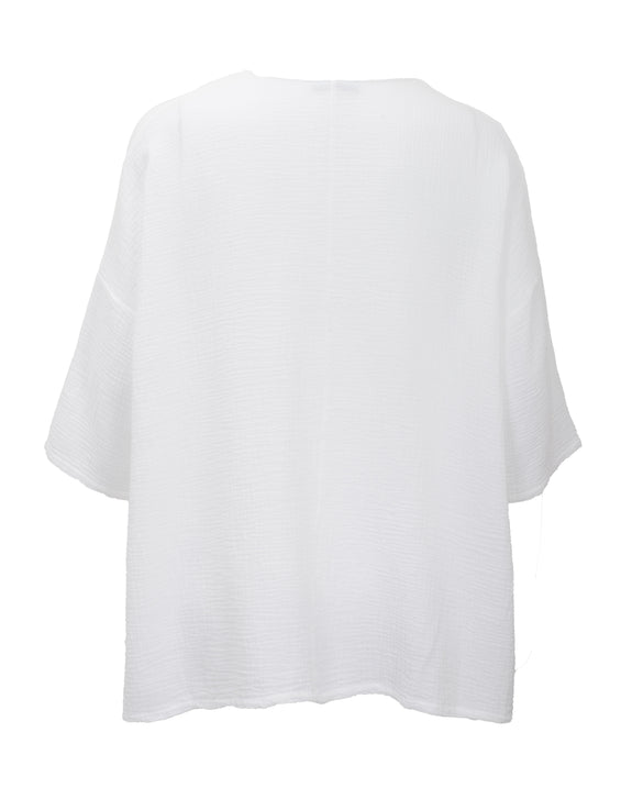 Bryn Walker Cotton Gauze Bax Shirt in White