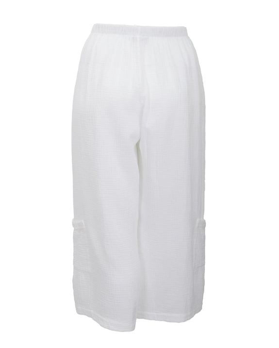Bryn Walker Cotton Gauze Casbah Pant in White