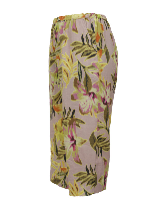 Alembika Lilly Print Linen Pull-on soft pant