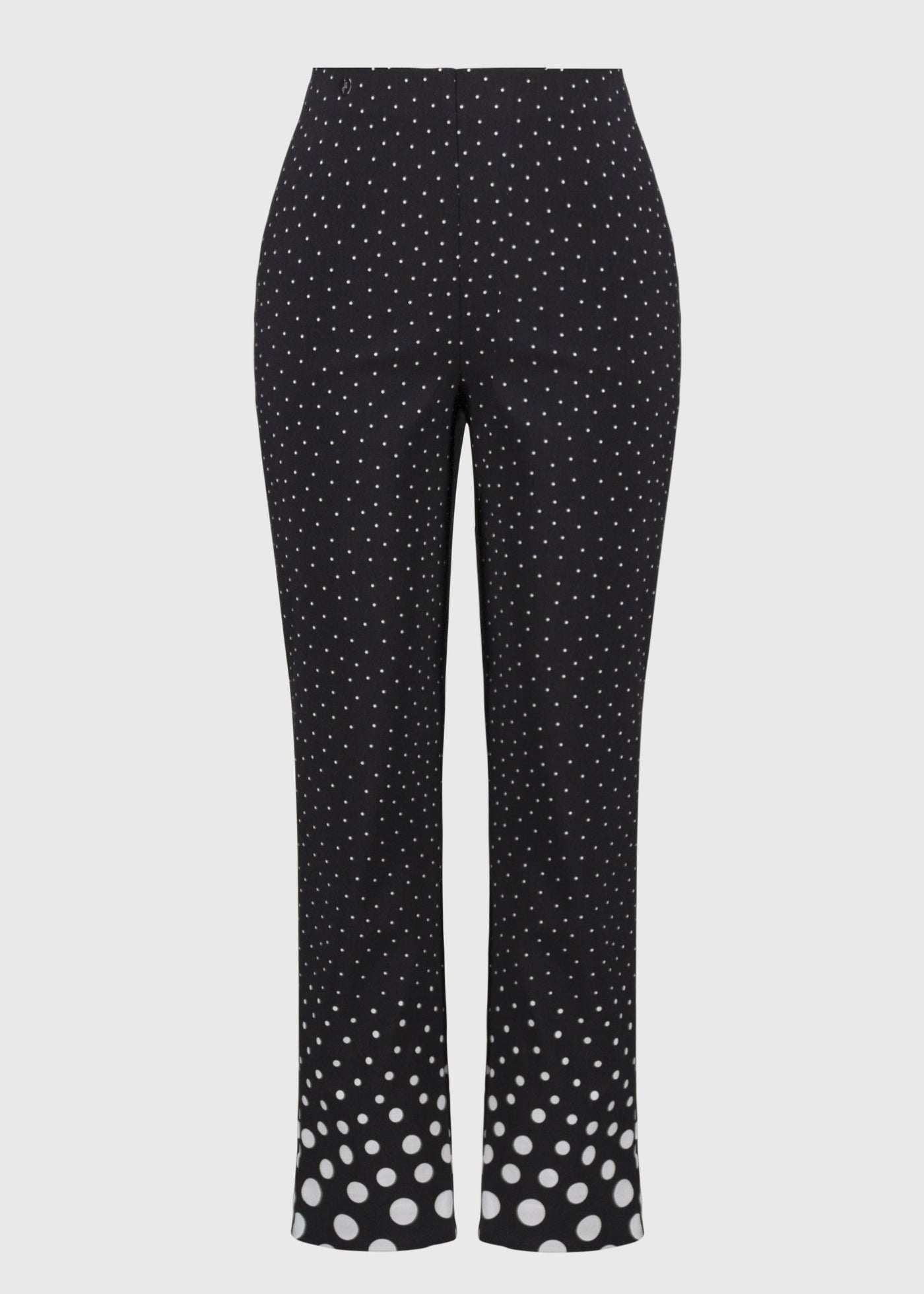 Joseph Ribkoff Millennium Degrade Dot Print Crop Pant in Blk/Vanilla