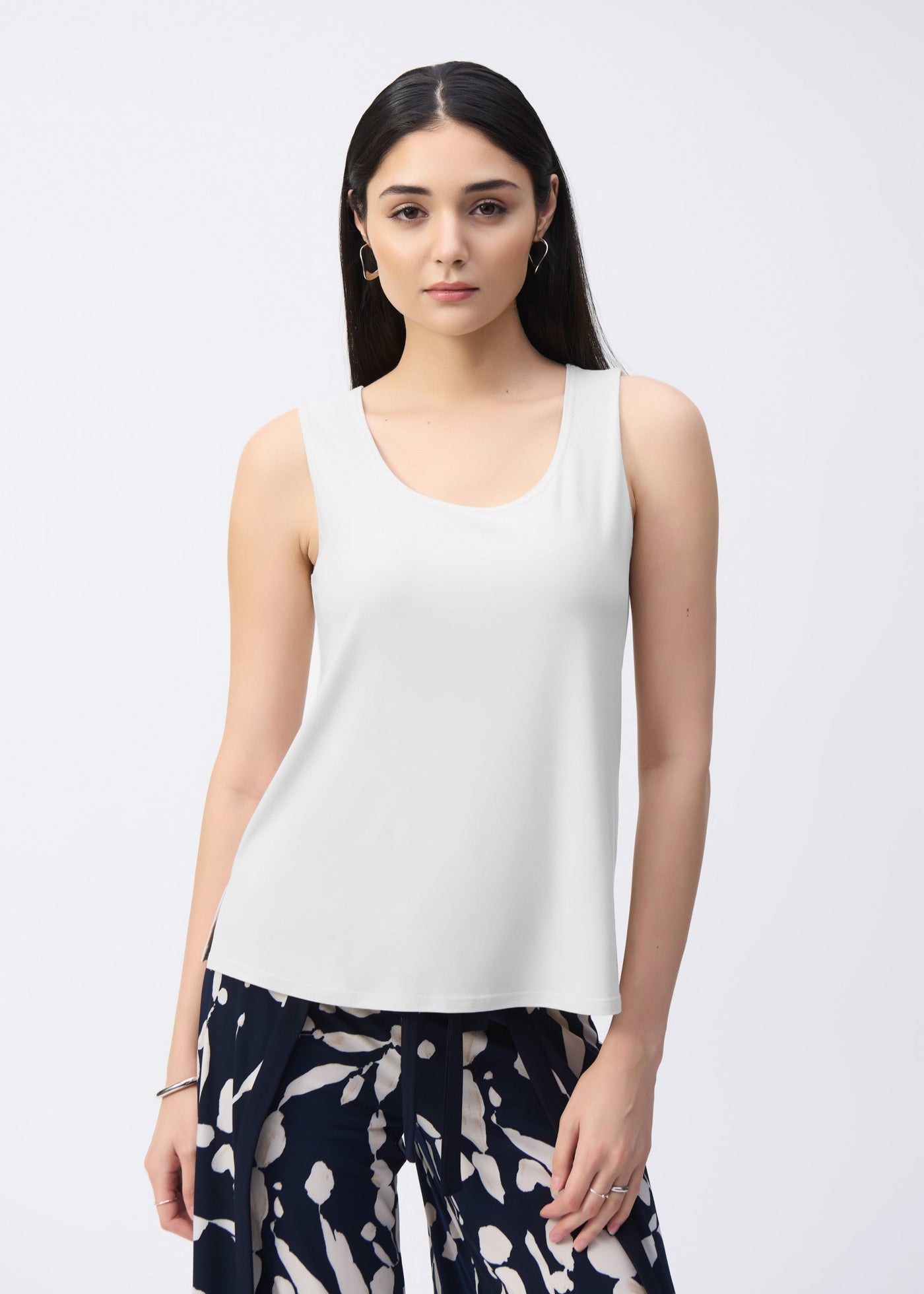 Joseph Ribkoff silky Knit Scoop neck Cami in Vanilla