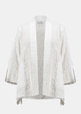 Joseph Ribkoff Jacquard Straight Cover-up in White