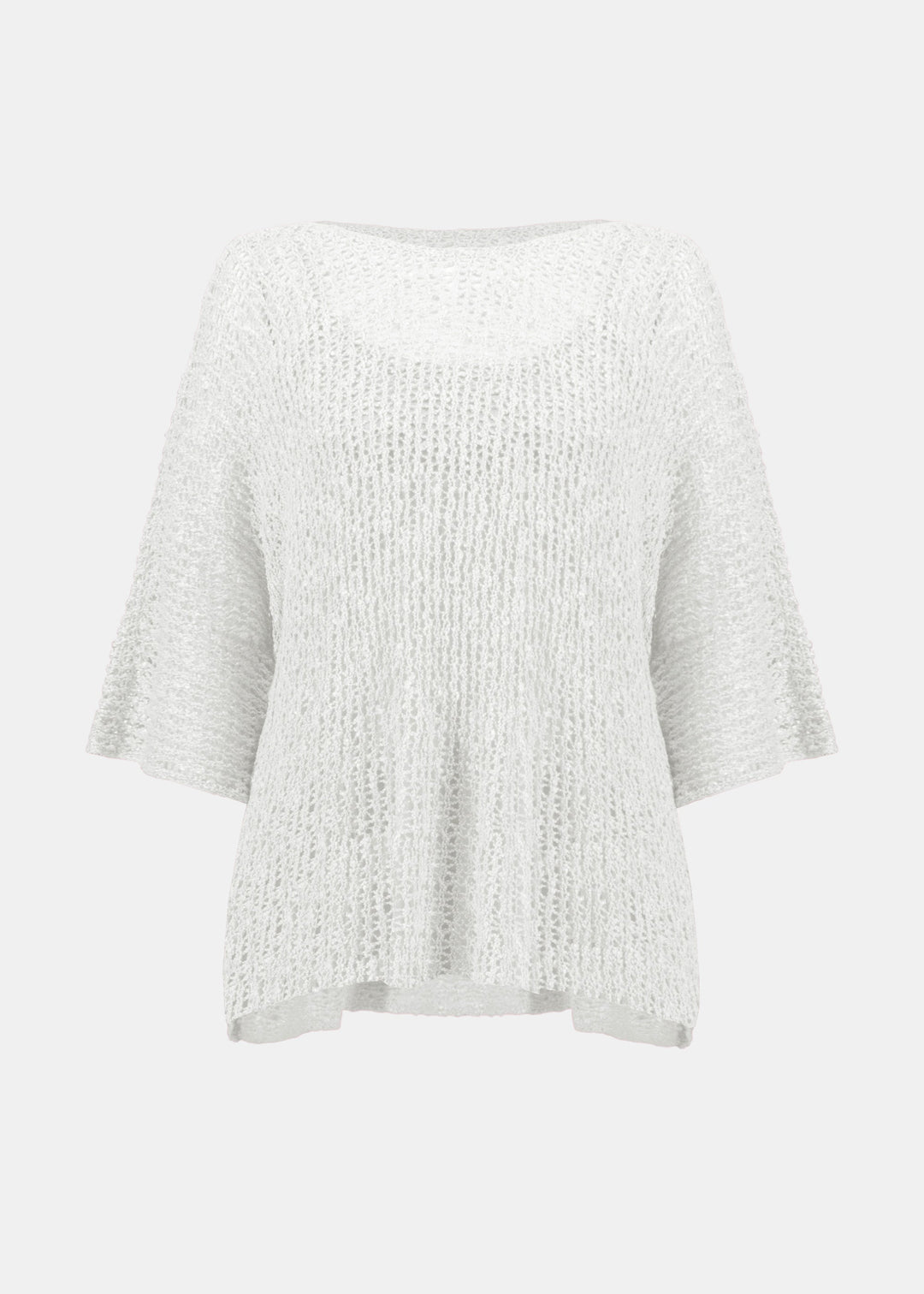 Joseph Ribkoff 2 Piece Chenille Open Stitch Sweater in Vanilla