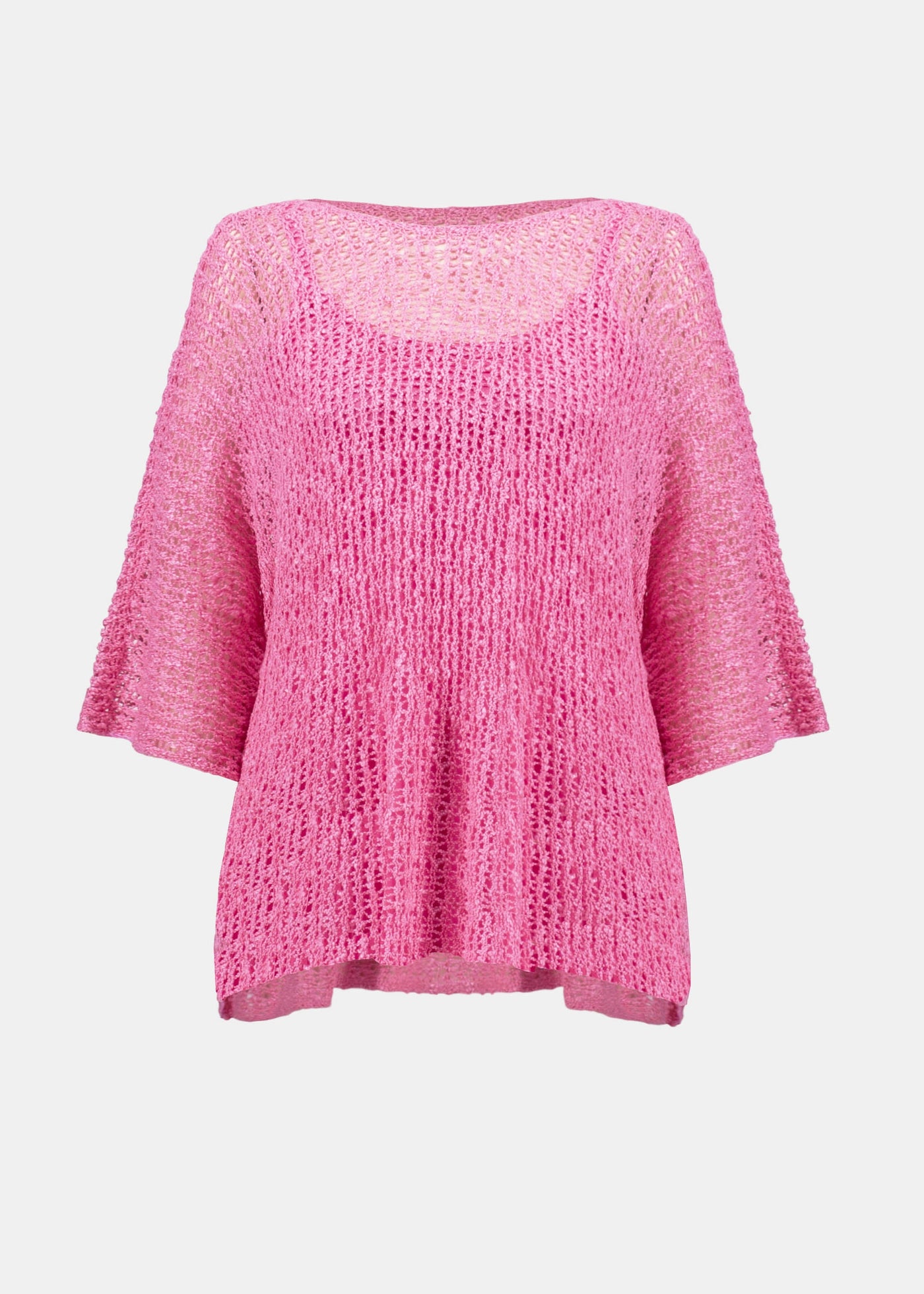Joseph Ribkoff 2 Piece Chenille Open Stitch Sweater in Bubblegum