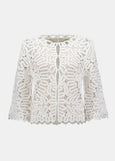 Joseph Ribkoff Crochet Sweater Knit Cover up in Vanilla