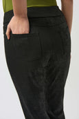 Joseph Ribkoff Foiled Print Knit P.O. Pant in Black