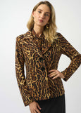 Joseph Ribkoff Silky Knit animal Print Fitted Jacket