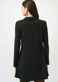 back view of plus size Joseph Ribkoff Scuba Fit and Flare Jacket in Black