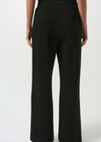 back view of plus size Joseph Ribkoff Scuba Jersey Drawstring Waist Pant in Black