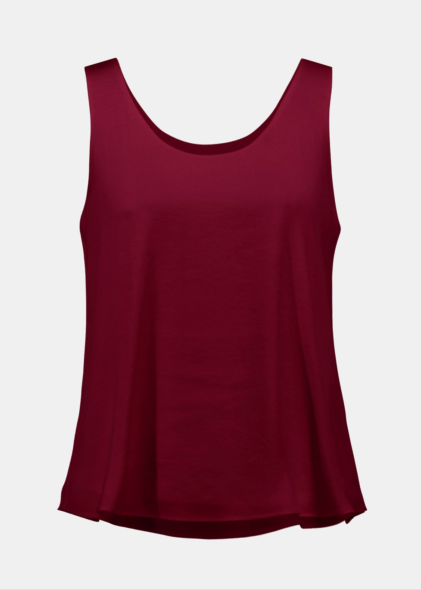Maroon tank top on a light gray background