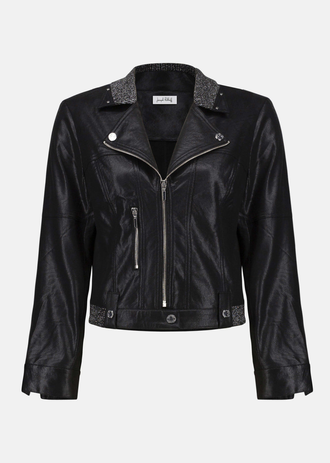 Joseph Ribkoff Foiled Faux Suede Fitted Jacket