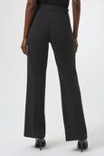 Joseph Ribkoff Lux Twill Straight Pull on Pant with Front Slit in Black