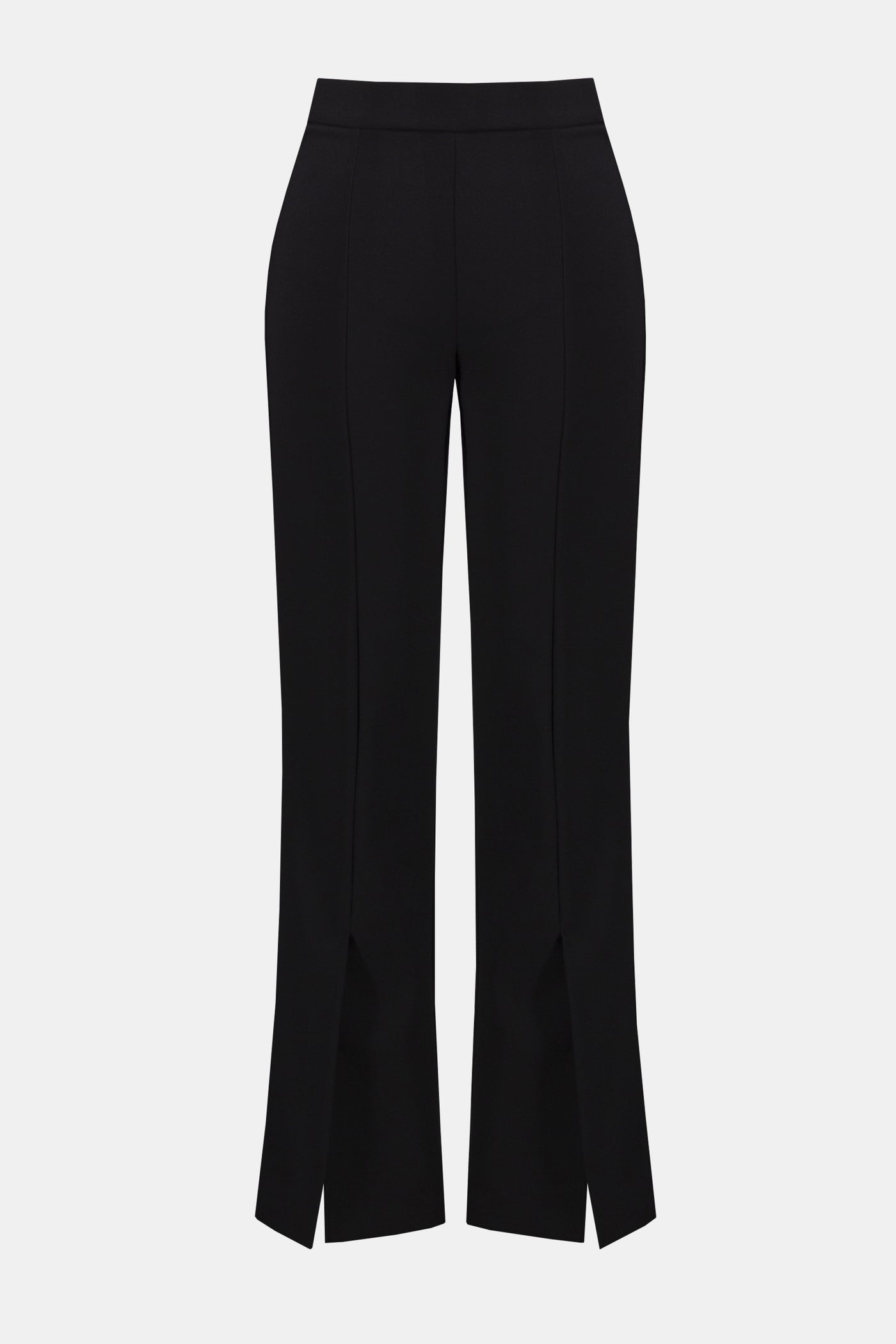 Joseph Ribkoff Lux Twill Straight Pull on Pant with Front Slit in Black