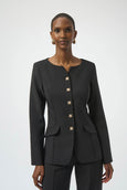 Joseph Ribkoff Lux Twill Fitted Jacket in Black