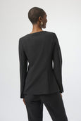 Joseph Ribkoff Lux Twill Fitted Jacket in Black