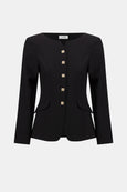 Joseph Ribkoff Lux Twill Fitted Jacket in Black