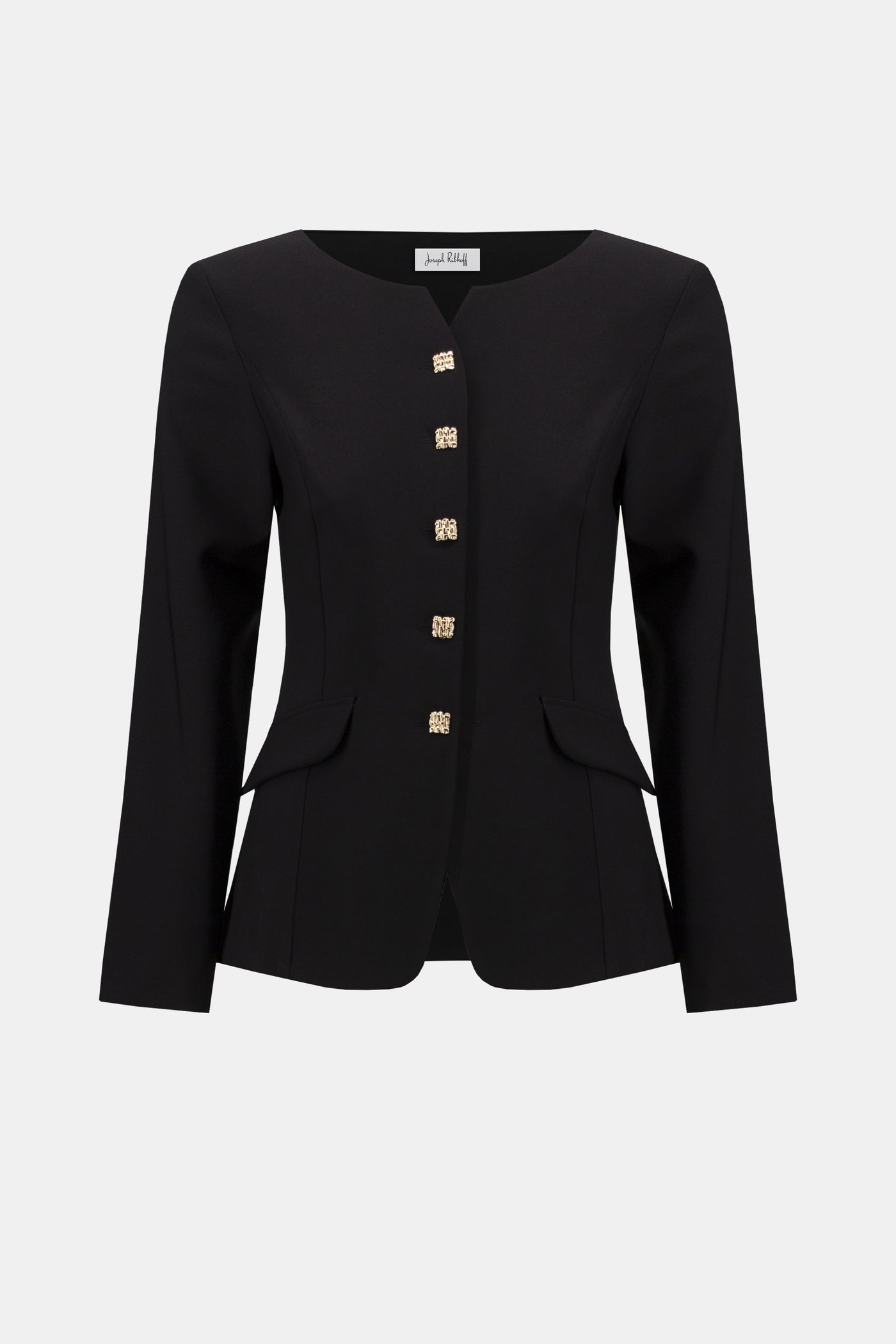 Joseph Ribkoff Lux Twill Fitted Jacket in Black