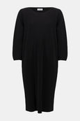 Joseph Ribkoff Pleated Scuba Crepe Dress in Black