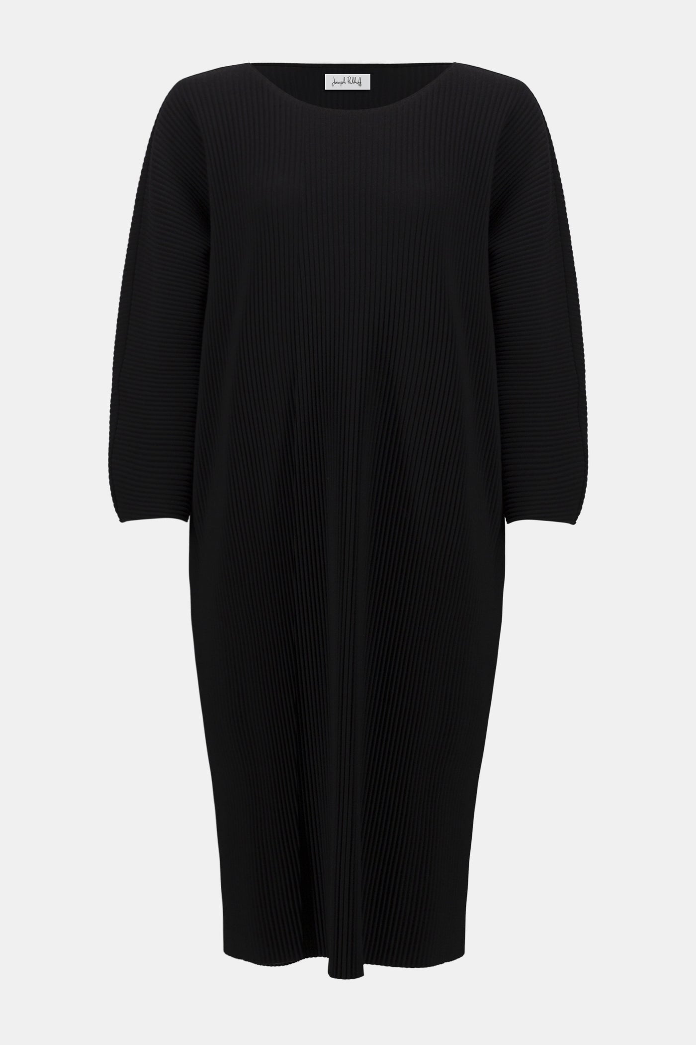 Joseph Ribkoff Pleated Scuba Crepe Dress in Black
