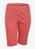 Verpass Stretch Pull On Bermuda Short in Flamingo Red