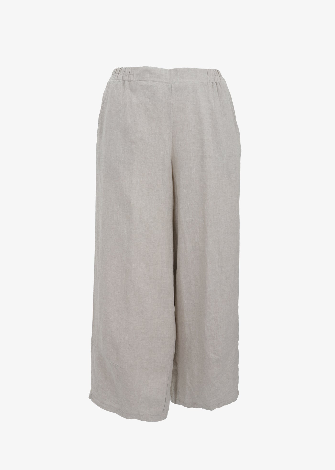 Luukaa Pull on Linen Wide Leg Pant in Nature