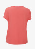 Verpass Short Sleeve Viscose Jersey T-shirt in Flamingo Red