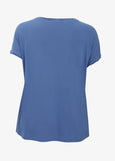 Verpass Short Sleeve Viscose Jersey T-shirt in Indigo