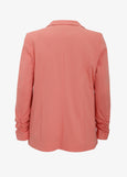 Verpass Stretch Blazer with Rouched Sleeve in Coral