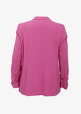 Verpass Stretch Blazer with Rouched Sleeve in Fuchsia