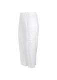 Toni T. Classic Linen Stretch Waist Pull on Pant in White