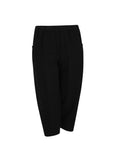 Toni T. Pure Linen Pull On Banana Leg Pant in Black