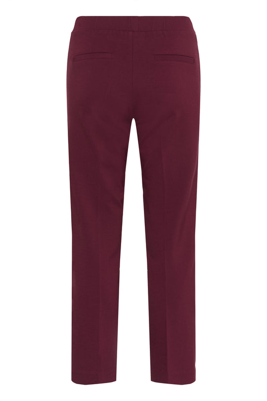 Part Two Ponta Easy Fit Comfort waist straight leg ankle pull on pant in Tawny Port